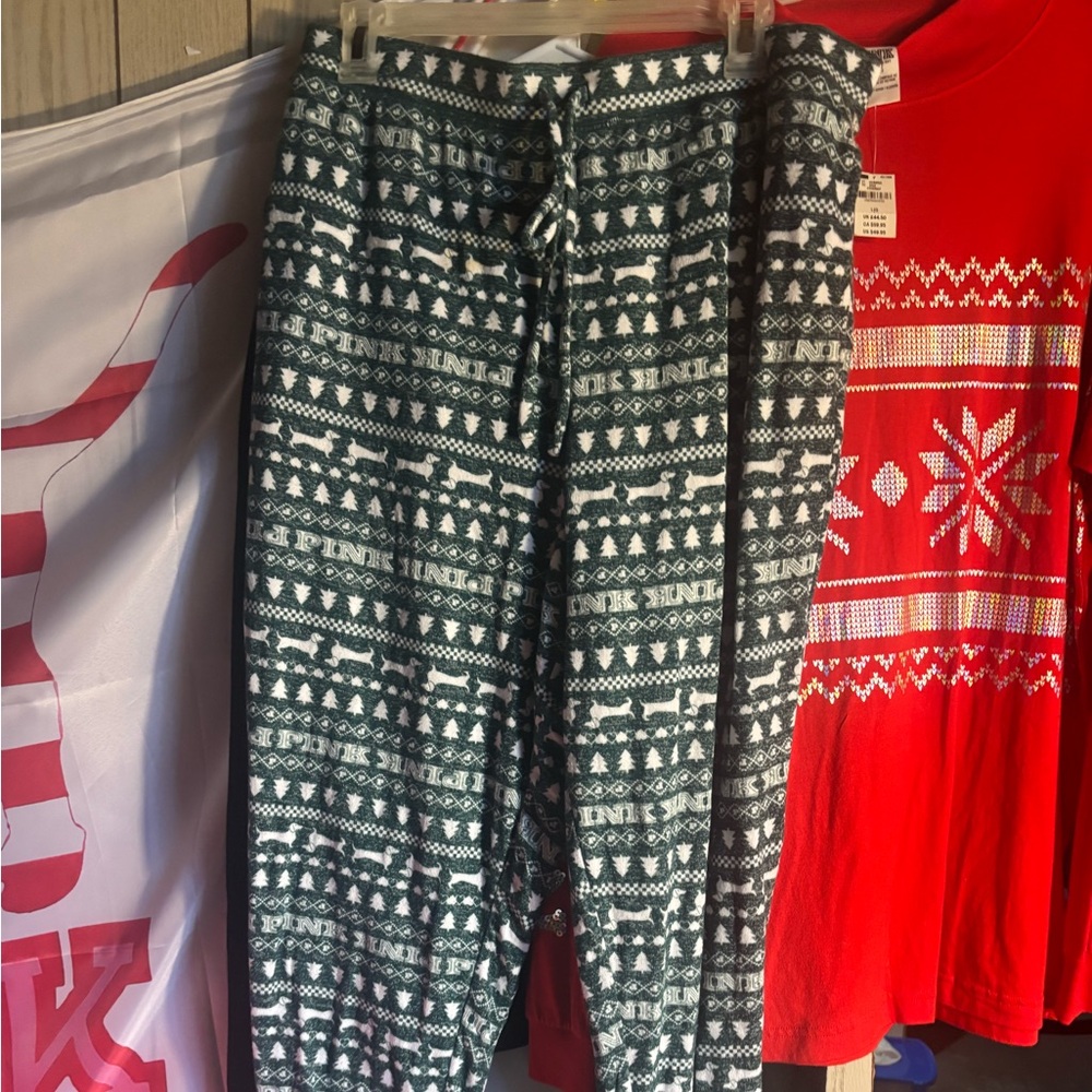 VS PINK Christmas PJ pants sz XL
